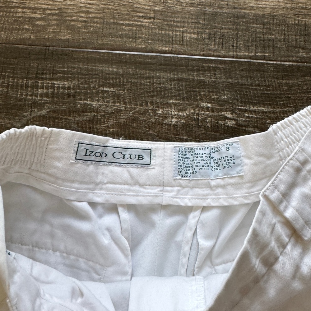 Izod club vintage vtg masters women’s white high waisted shorts 8 - Picture 3 of 4